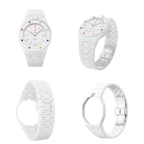 white wrist watch band for ap swatch royal pop 12 o'clock white wrist watch band for ap swatch royal pop 12 o'clock