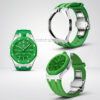 Green stainless steel case & silicone strap for AP Swatch Royal Pop