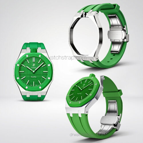 Green stainless steel case & silicone strap for AP Swatch Royal Pop Green stainless steel case & silicone strap for AP Swatch Royal Pop