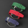 Stainless steel case & rubber strap for AP Swatch Royal Pop in navy red green color Stainless steel case & rubber strap for AP Swatch Royal Pop in navy red green color