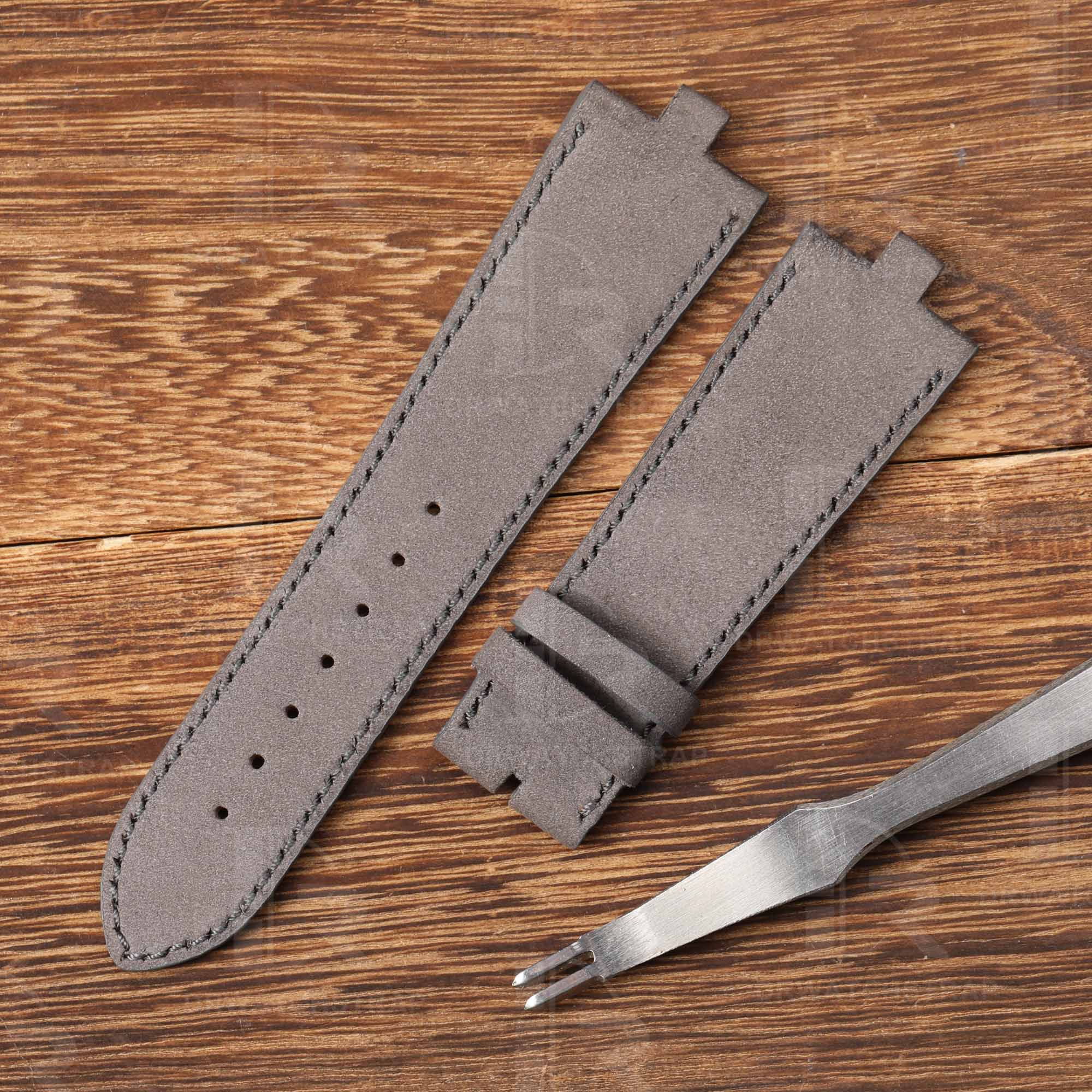 grey suede strap for Vacheron Constantin Overseas 42042 (1)