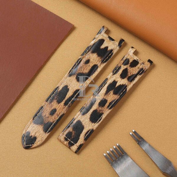 leopard print leather strap for Cartier Pasha (1) leopard print leather strap for Cartier Pasha (1)