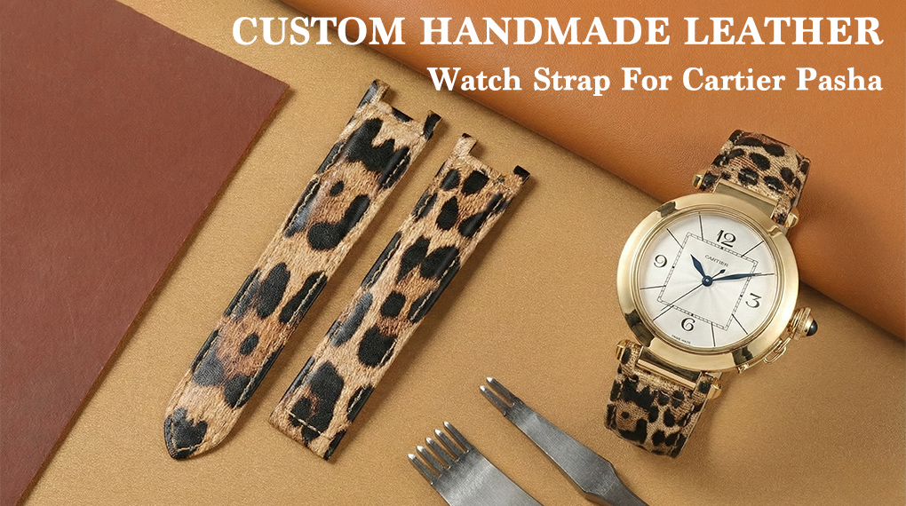 leopard print leather strap for Cartier Pasha banner