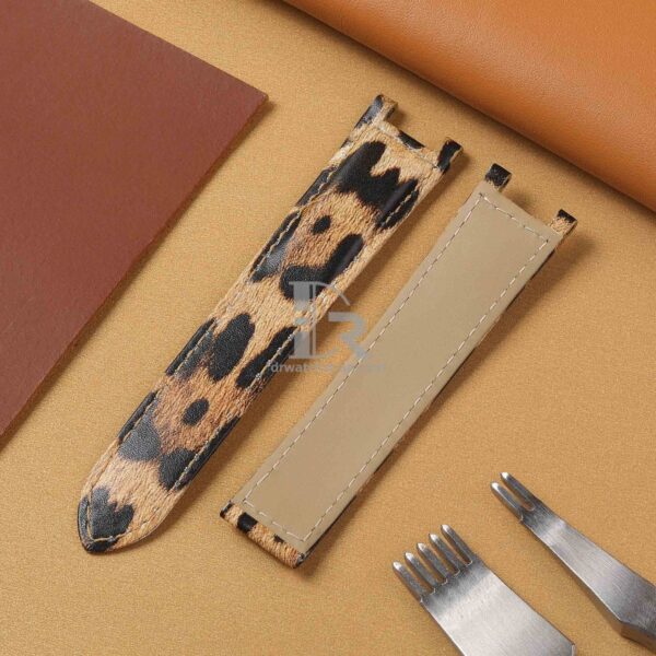 leopard print leather strap replacement for Cartier Pasha (2) leopard print leather strap replacement for Cartier Pasha (2)