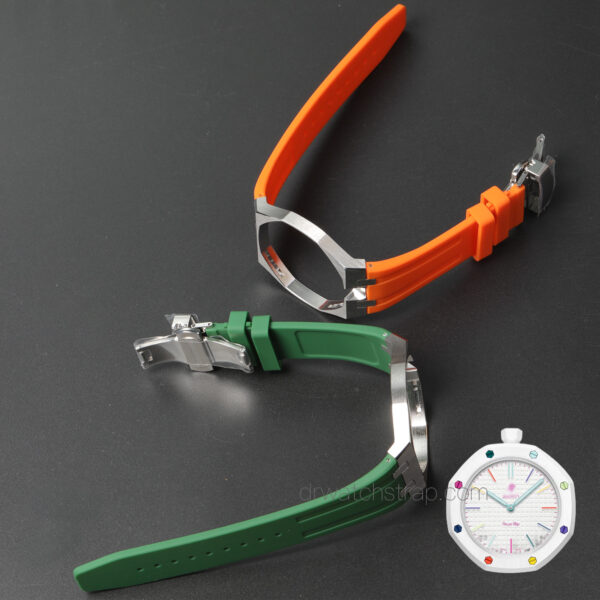 mod kit for audemars piguet swatch (1) Stainless steel case & rubber strap for AP Swatch Royal Pop in navy red green colors