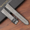 Custom Alligator Watch Strap Quick Release with Rubber Lining 20mm 21mm 22mm (2) Custom Alligator Watch Strap Quick Release with Rubber Lining 20mm 21mm 22mm (2)